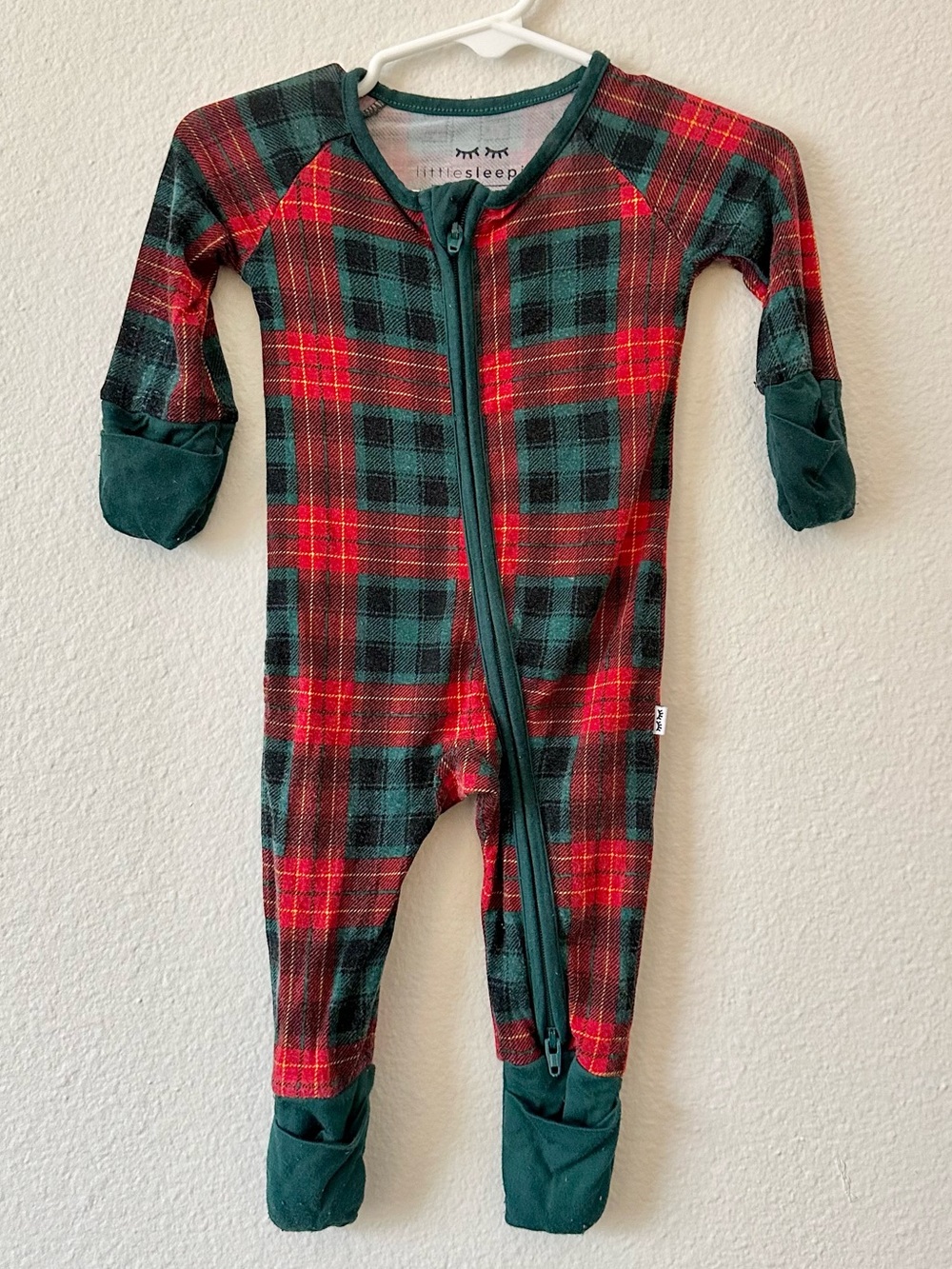 Little Sleepies Holiday Tartan Bamboo Zippy Pajamas Newborn